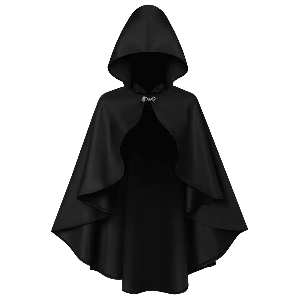Adult Medieval Hooded Witch Cape Cloak