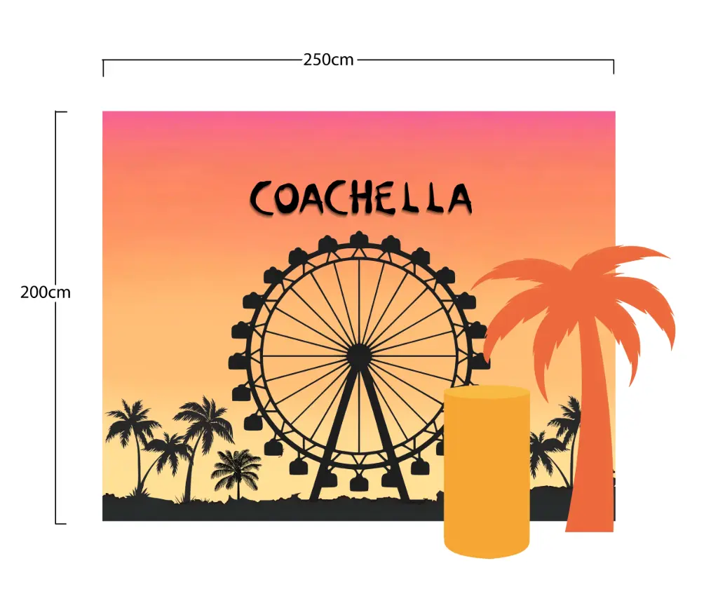 Coachella Backdrop 250x200cm