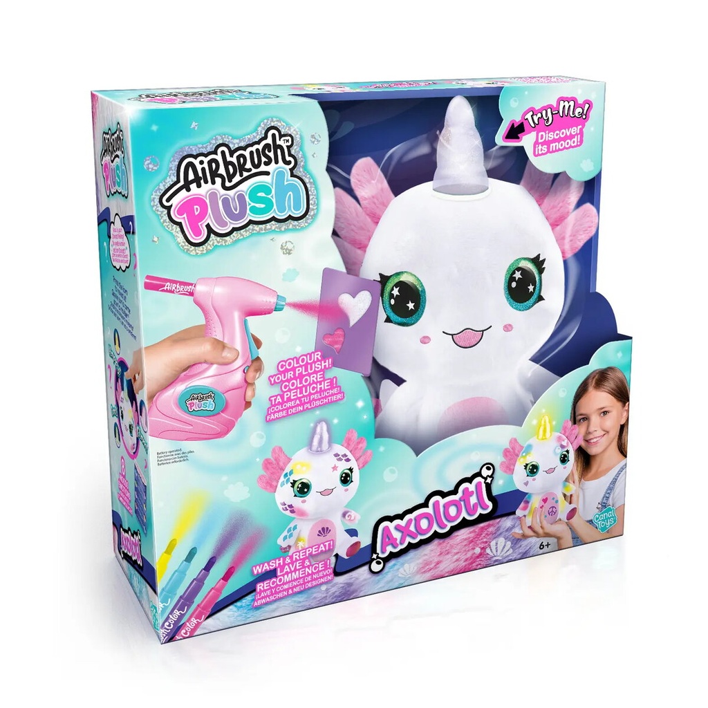 Canal Toys Style 4 Ever Airbrush Plush Light-Up Axolotlcorn