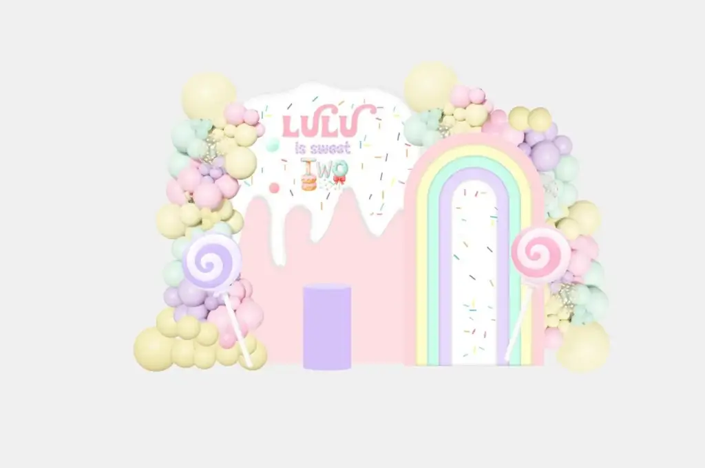 Candyland Birthday Backdrop