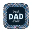 18 inch Best Dad Ever Plaid Foil balloon