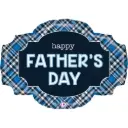 25 inch Father's Day Plaid balloon