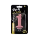 Godan Metallic Rose Gold Candle Number 1