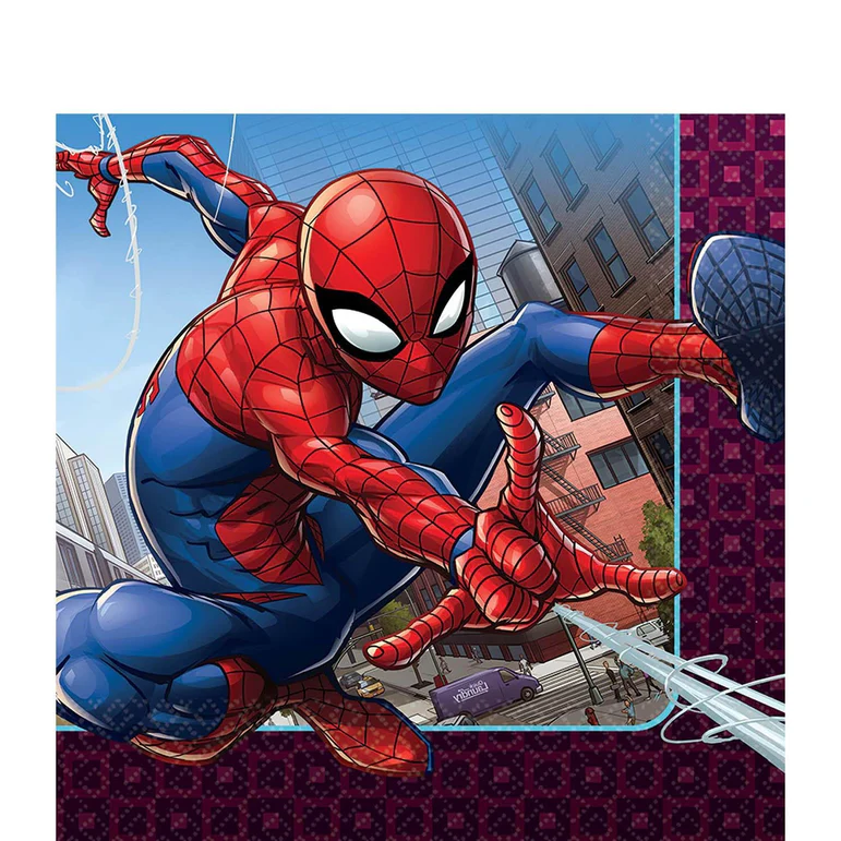 Spider-Man Webbed Wonder Paper Lunch Napkins, 16ct