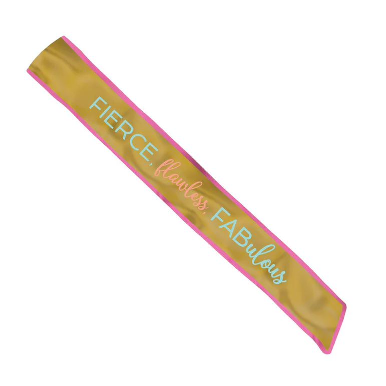 Confetti Fun Birthday Fabric Sash 30in