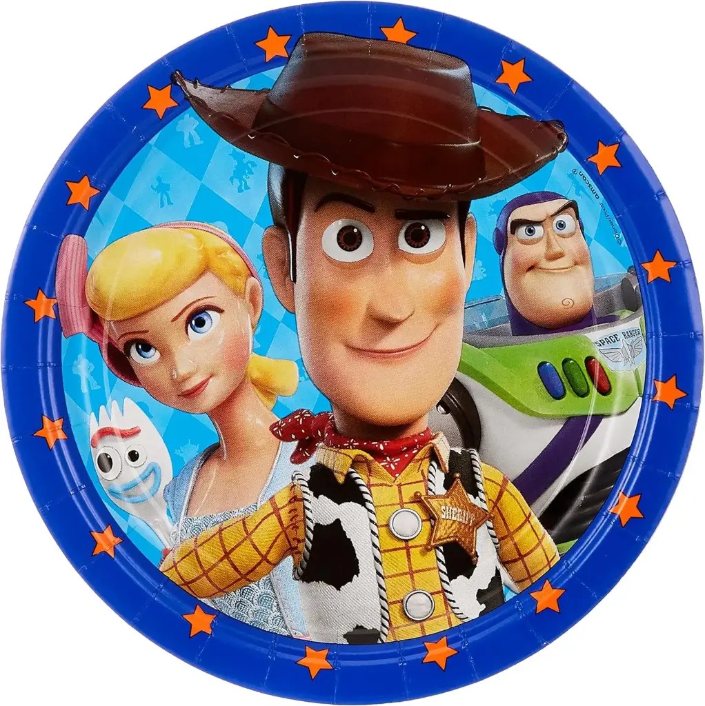 Disney Pixar Toy Story Round Paper Dinner Plates 9in, 8ct