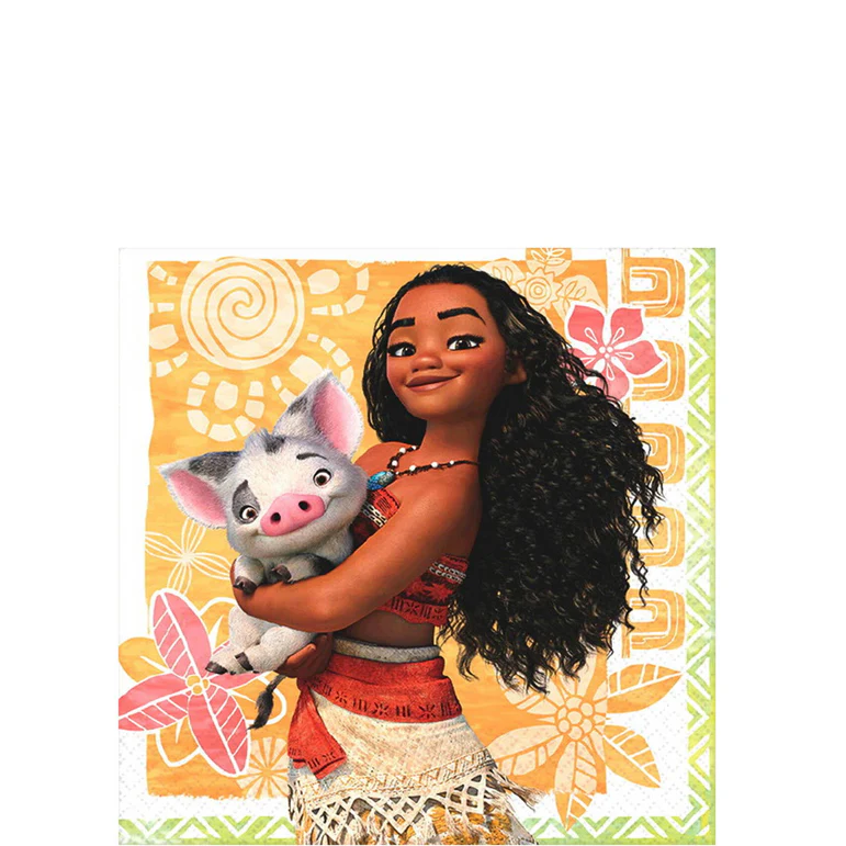 Disney Moana Paper Beverage Napkins, 16ct