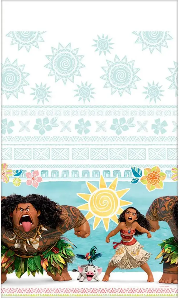 غطاء طاولة بلاستيكي موانا (Moana) من ديزني - 54×96 بوصة