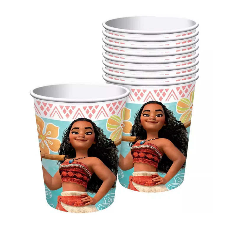 أكواب ورقية موانا (Moana) 9 أونس من ديزني - 8 قطع
