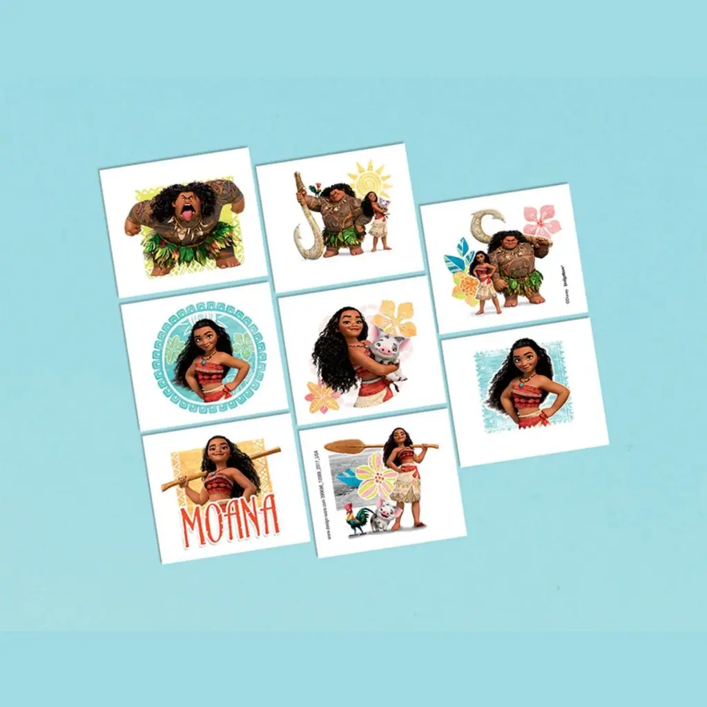 Disney Moana Temporary Tattoo Party Favors