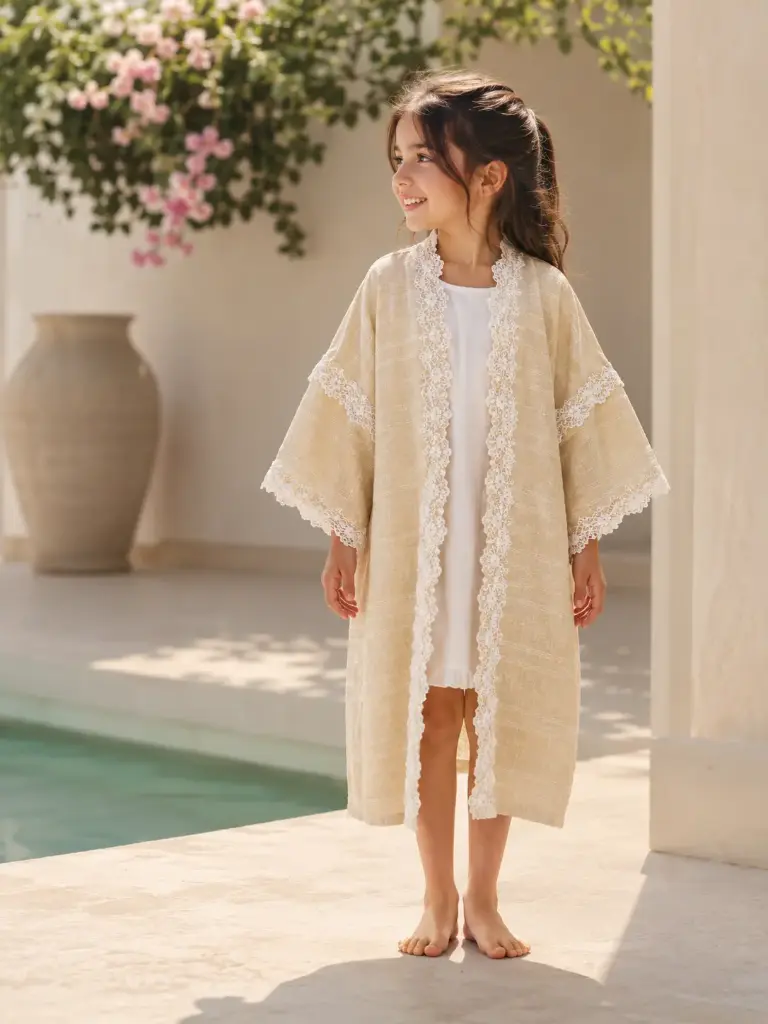 MUNMUN Terry Cloth Robes Pale Yellow