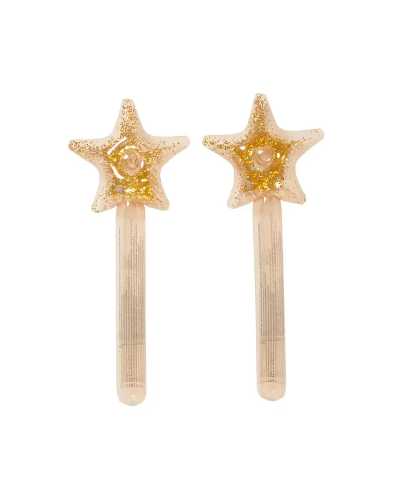 SUNNYLiFE Kids Inflatable Star Wands, Set of 2 – Princess Swan