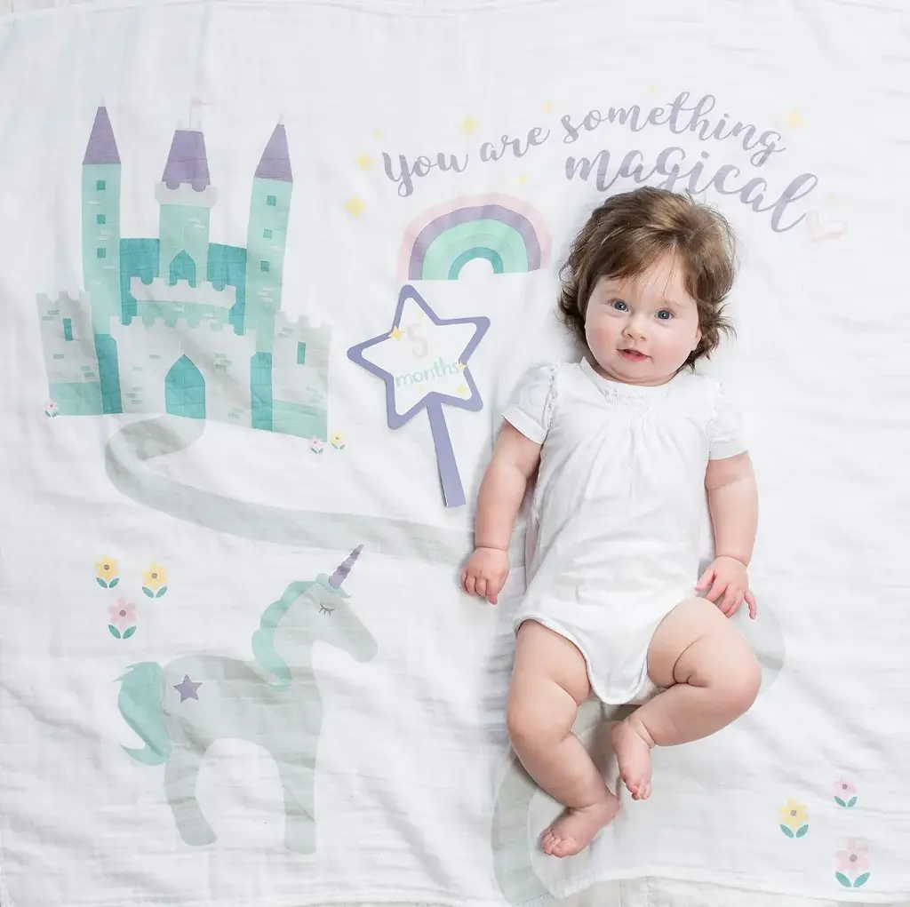 Baby's First Year Blanket & Cards Set- Something Magical
