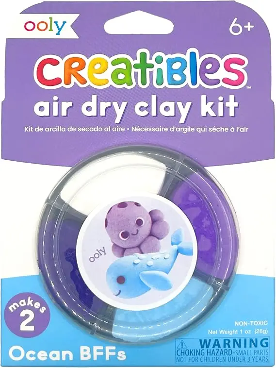 Creatibles D.I.Y. Air-Dry Clay Kit: Ocean Bffs (Set of 4)
