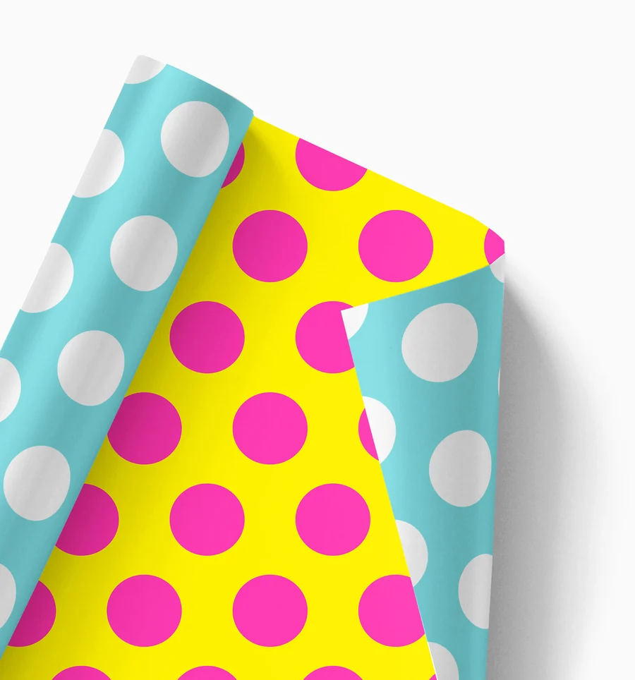 Spots Reversible Gift Wrap (70 x 50 cm)