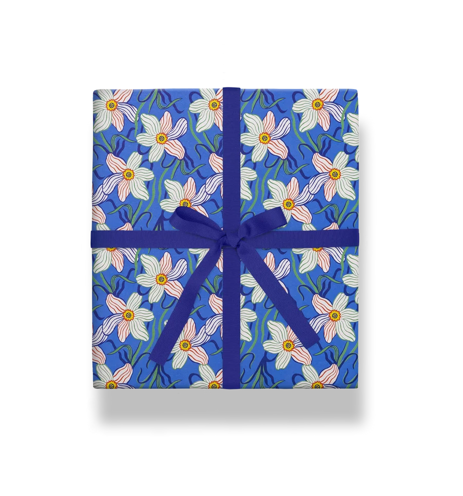 Narscissus Floral Gift Wrap Sheet (70 x 50 cm)
