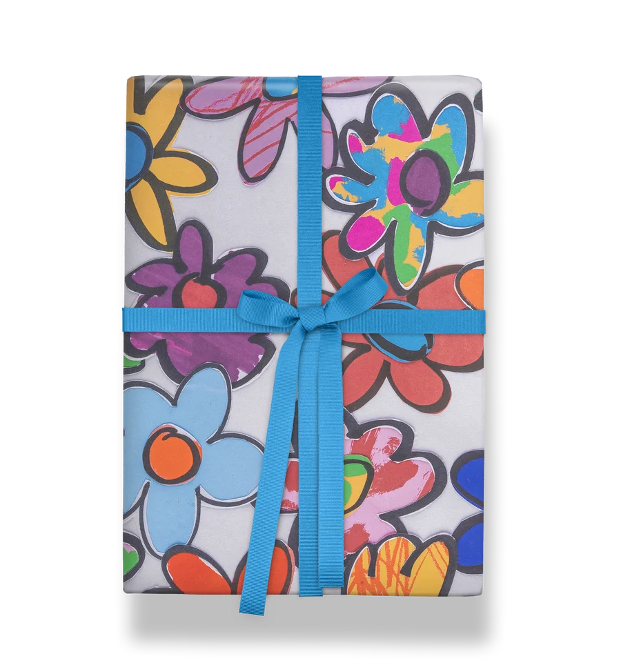 Flowers Multicolour Gift Wrap Sheet (70 x 50 cm)