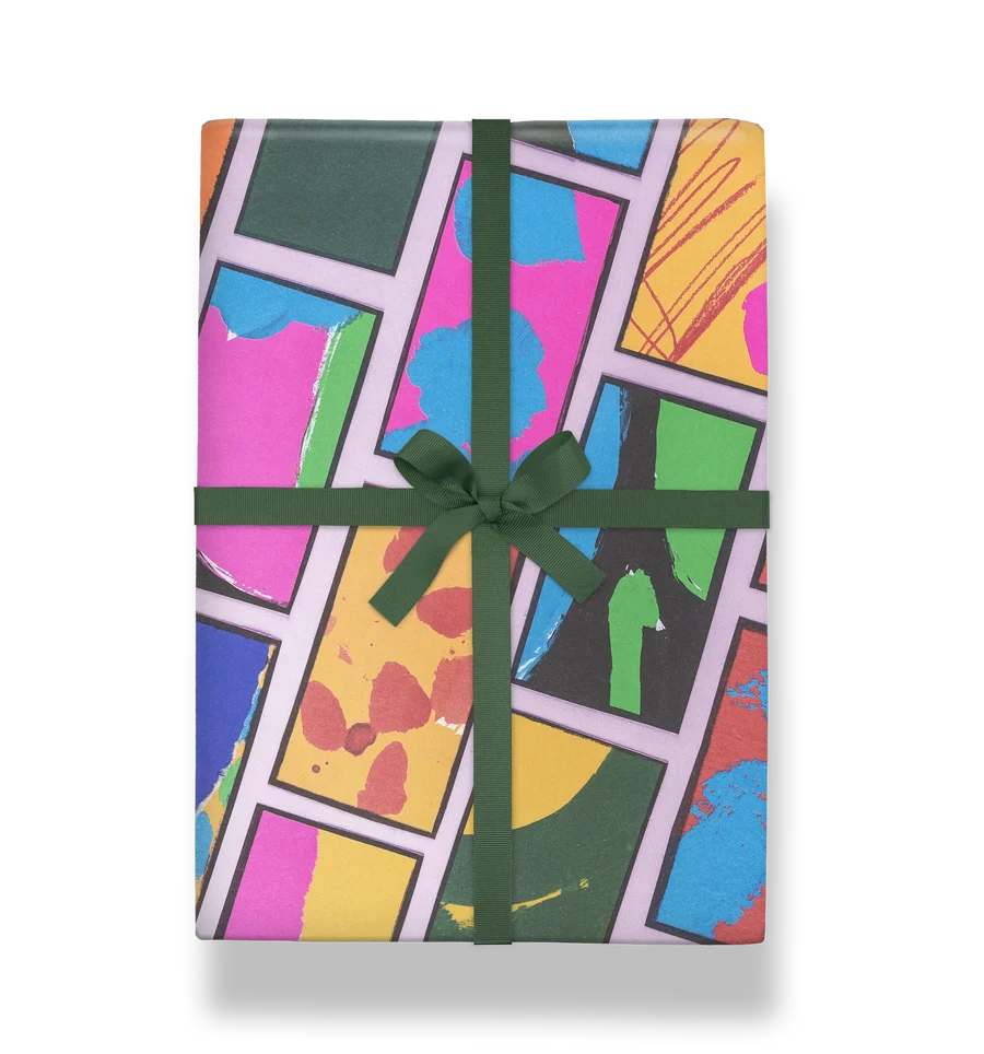 Blocks Multicolour Gift Wrap Sheet (70 x 50 cm)