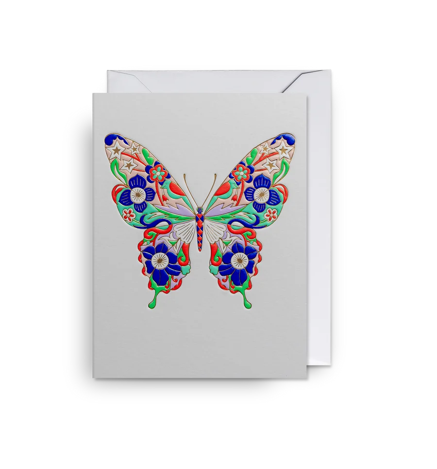 Mini Card (9X12)cm-Floral Butterfly