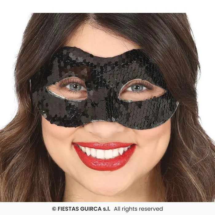 Black Sequin Eye Mask