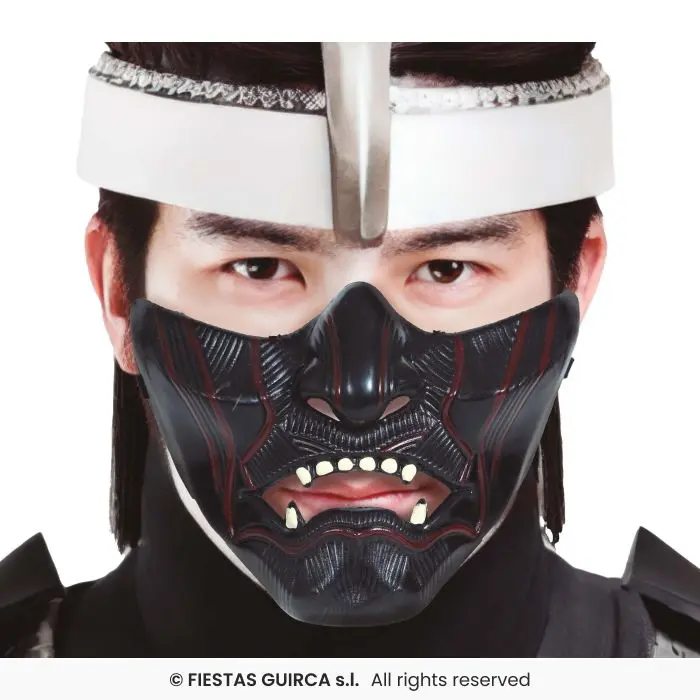 Japanese Warrior Half Mask, PVC (27x17 cm)