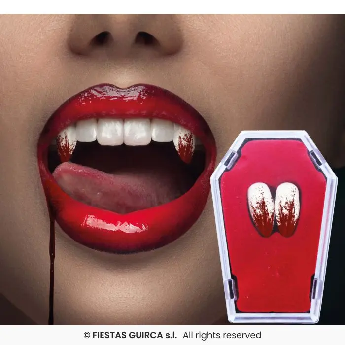 Bloody Vampire Fangs with Thermoplastic Fitting