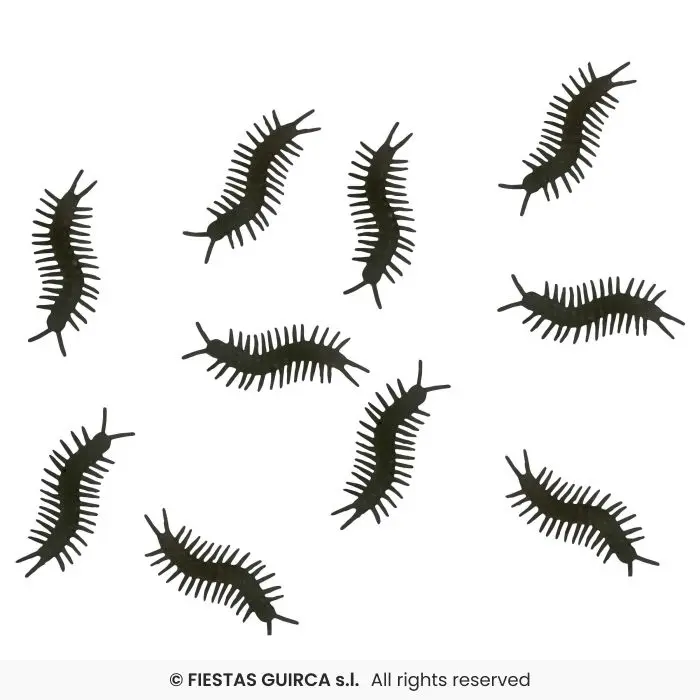 Plastic Centipedes, Bag of 10 (10 cm)
