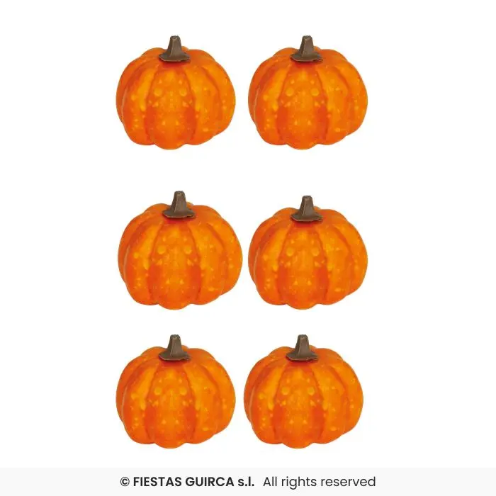 Mini Foam Pumpkins, Set of 6 (3.5 cm)