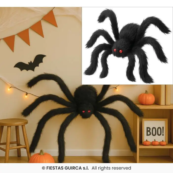 Giant Black Spider Decoration, 125 cm