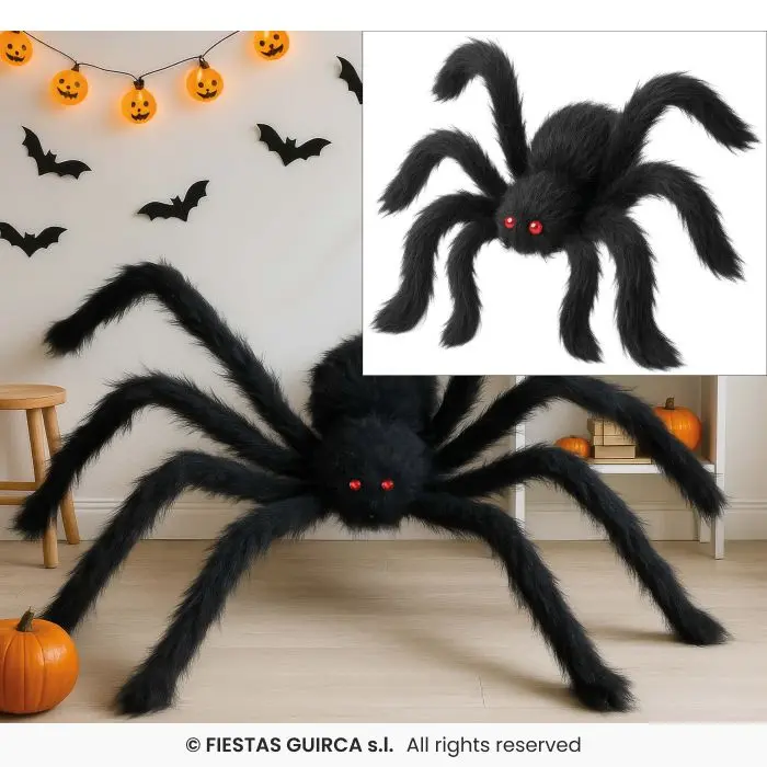 Giant Black Spider Decoration, 200 cm