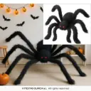 Giant Black Spider Decoration, 200 cm