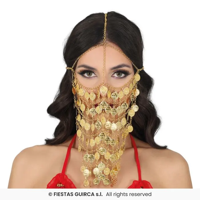 Metal Coin Face Mask - Adult
