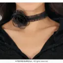 Black Rose Choker Necklace