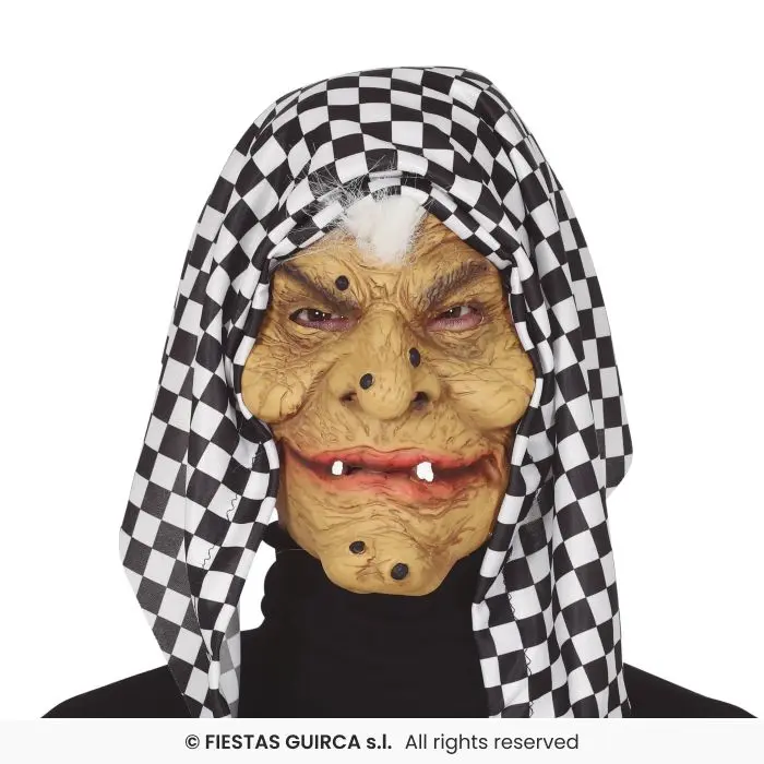 Witch Vinyl Mask with Headscarf
