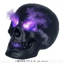 USB Smoking Skull with Light, 16 cm