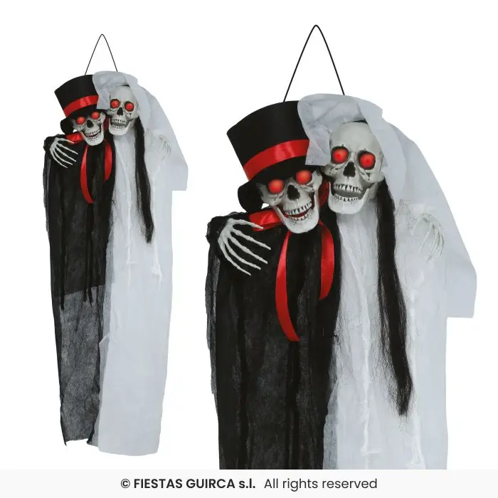 Hanging Skeleton Bride & Groom, 90 cm