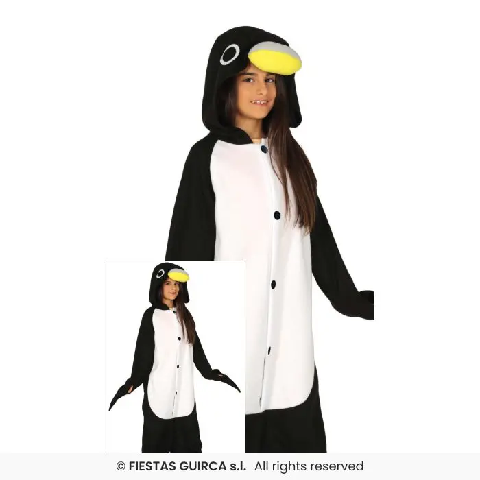 Penguin Kigurumi Kids Costume, 7-9 Years