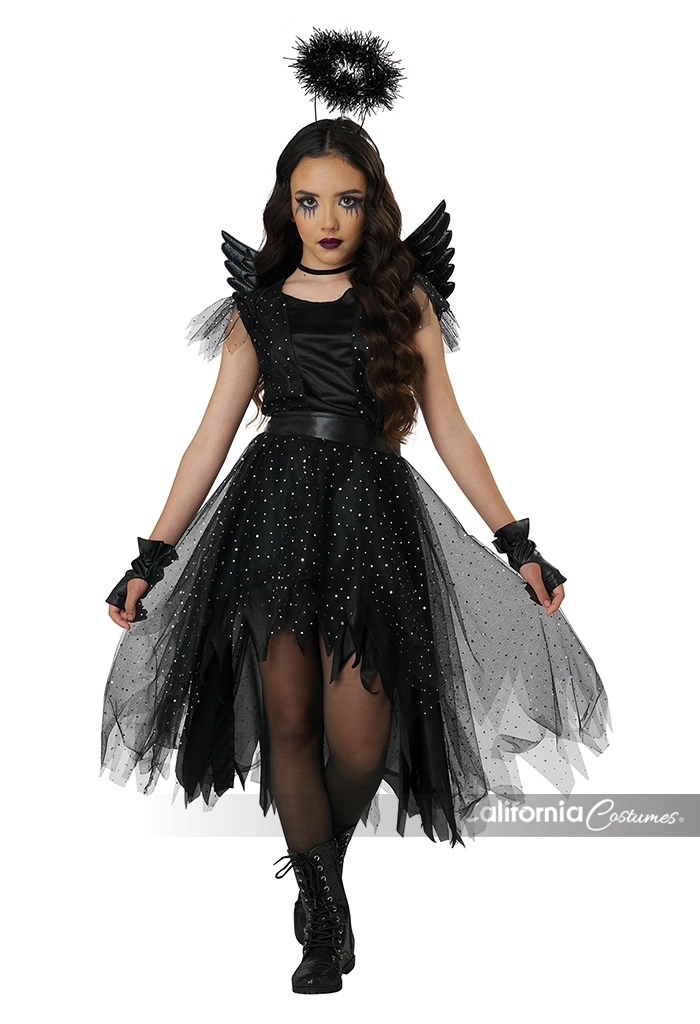 Dark And Dazzling Angel Kids Costume