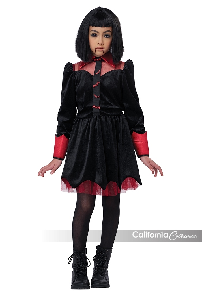 Gothic Vampiress Dress Kids Costume