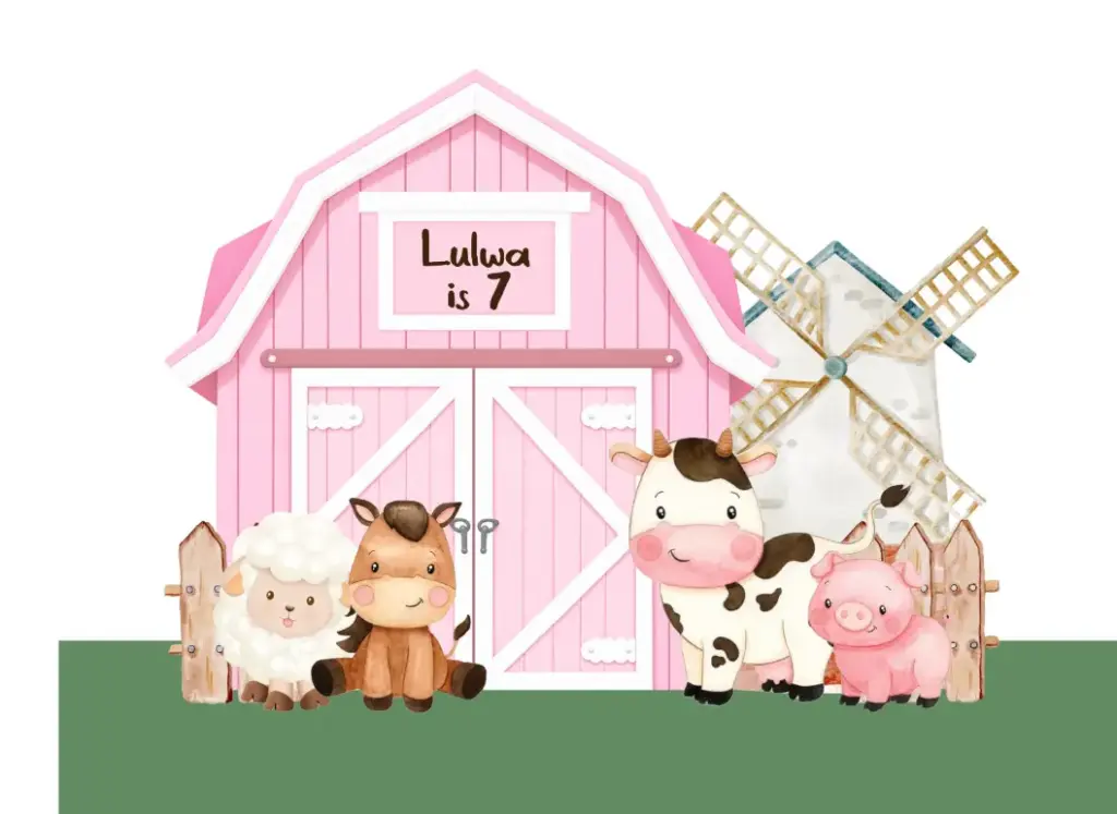 Little Farm Birthday Backdrop