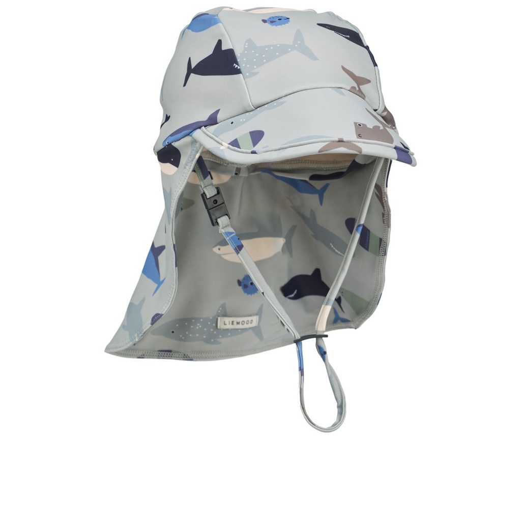 Cecilia UV Swim Hat - Shark / Dove Blue
