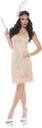 Rose Gold Beaded 1920s Flapper Adult Costume