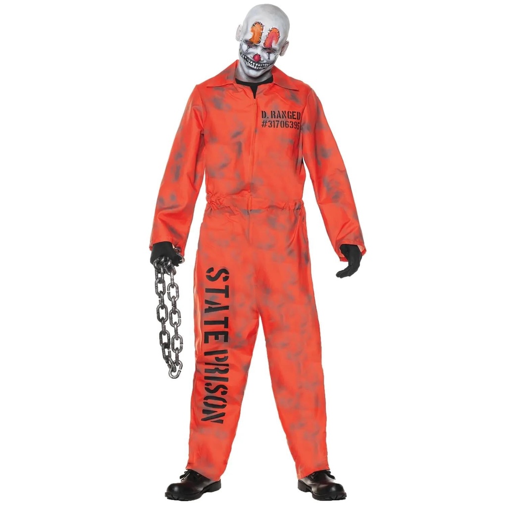 D. Ranged Clown Prisoner Adult Costume