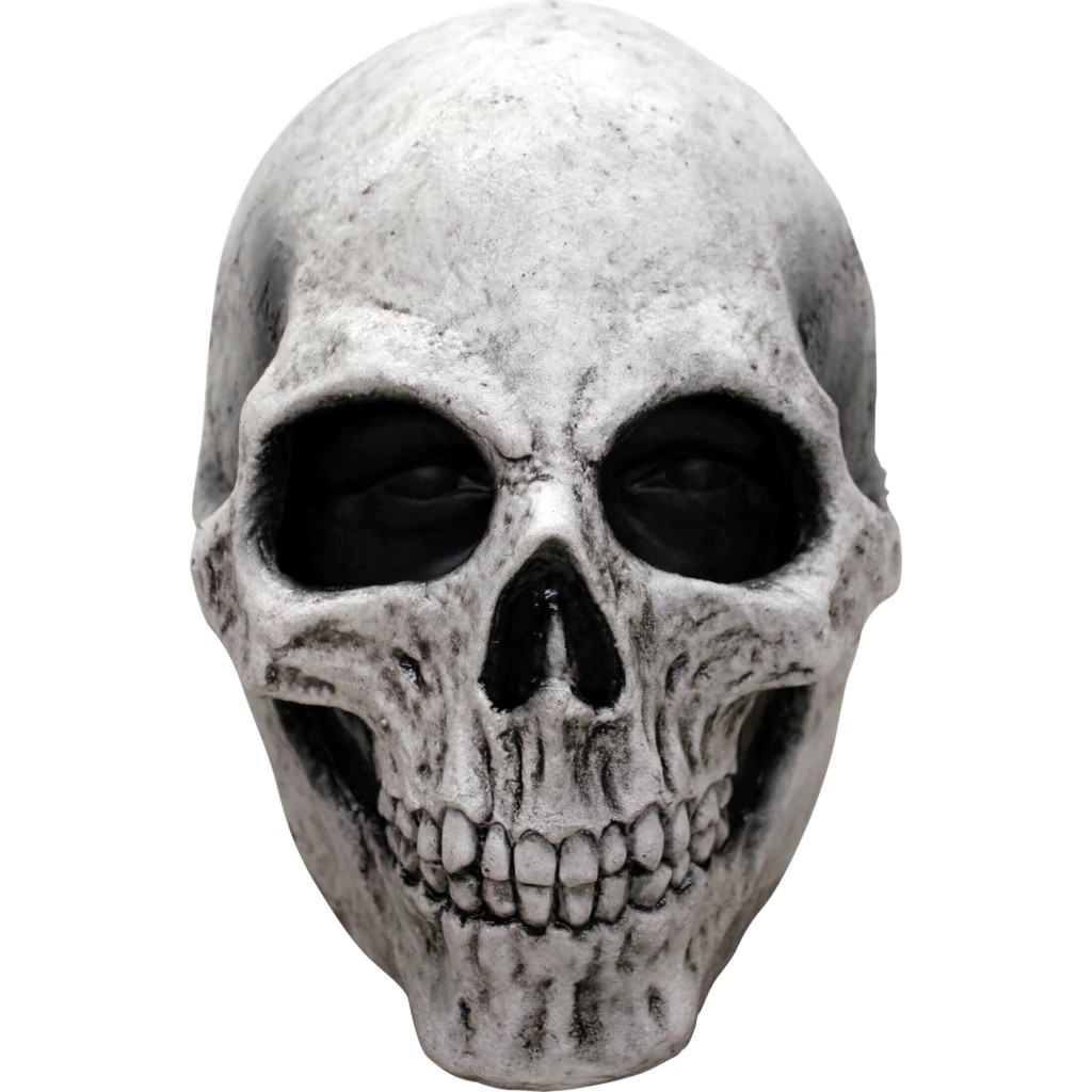 White Skull Full Head Latex Mask