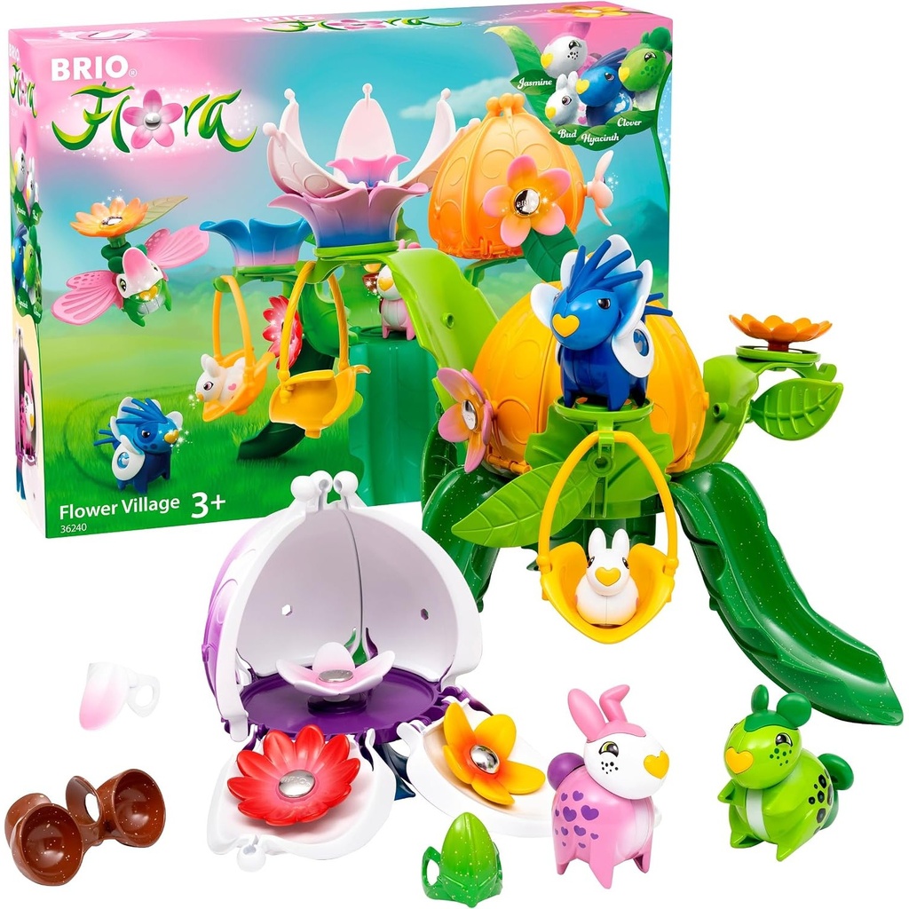 BRIO Flora Flower Village Playset, 25 Pieces