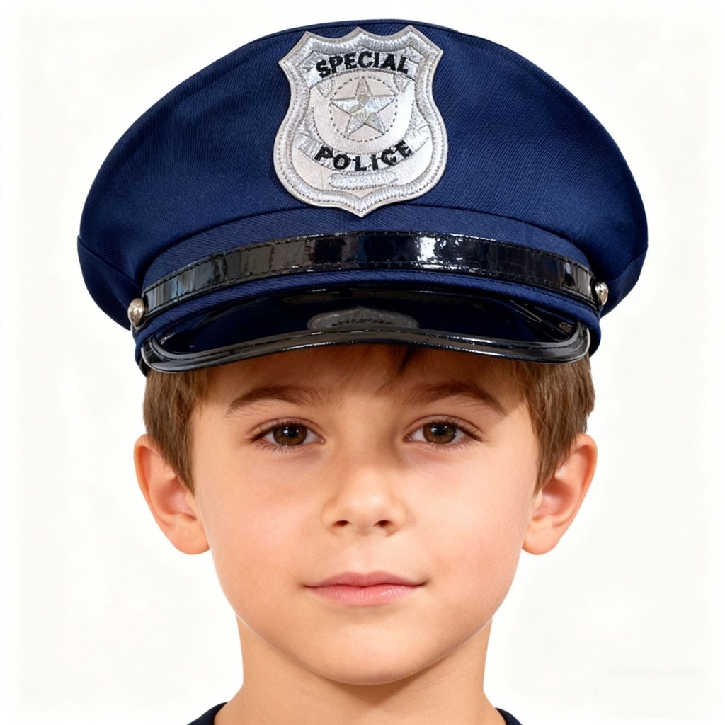 Navy Blue Police Hat - Kids
