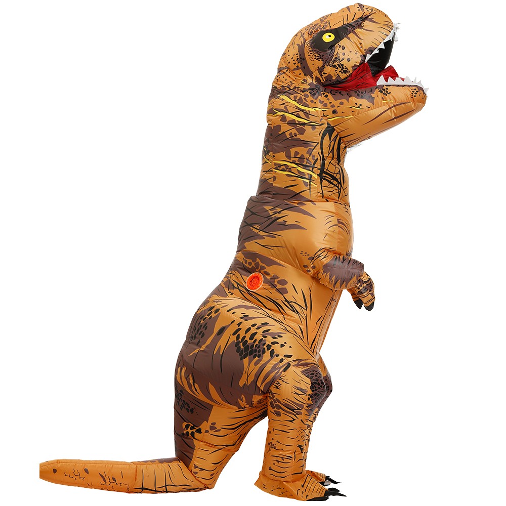 Inflatable T-Rex Adult Costume (Brown)