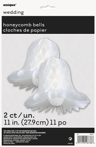 [97619069] 11 Inch Wedding Bells Honeycomb Decoration 2/pk