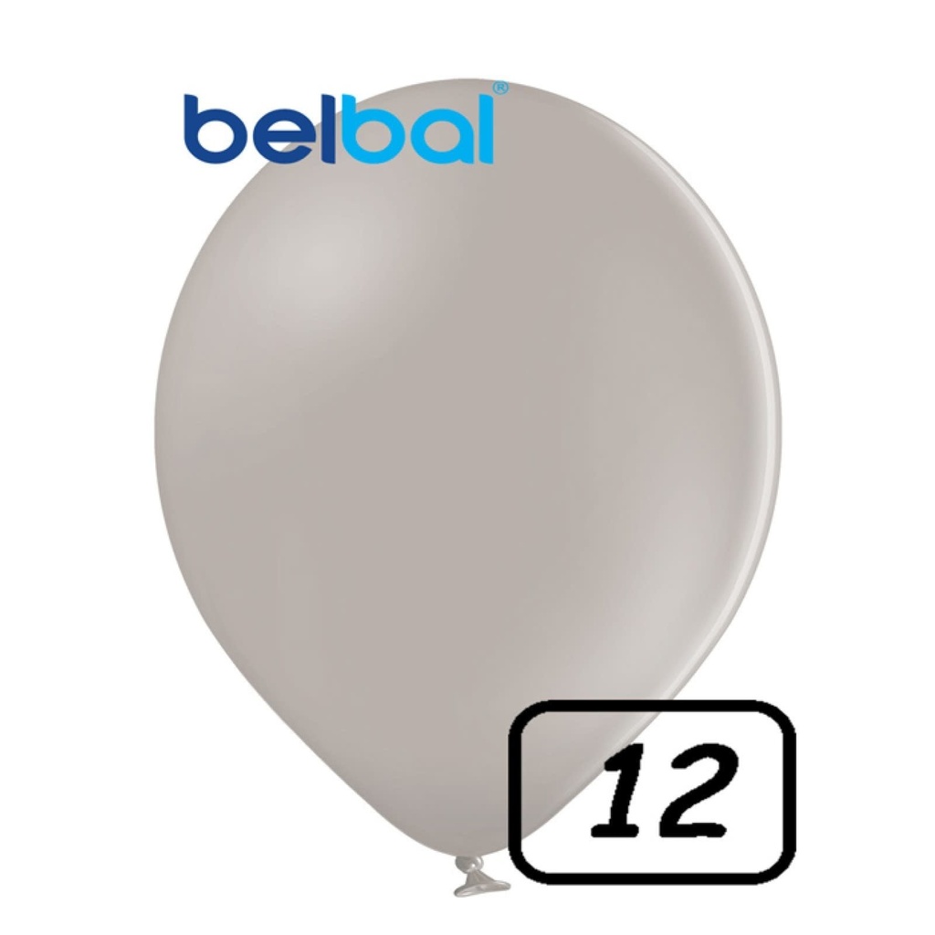 12 Inch Latex Balloons 100ct-Marshmellow Warm Grey