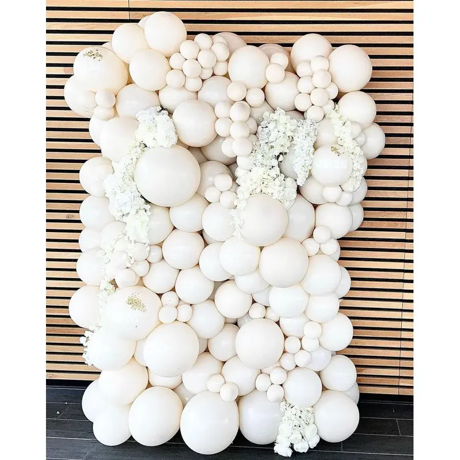 12 Inch Latex Balloons 100ct-Retro White